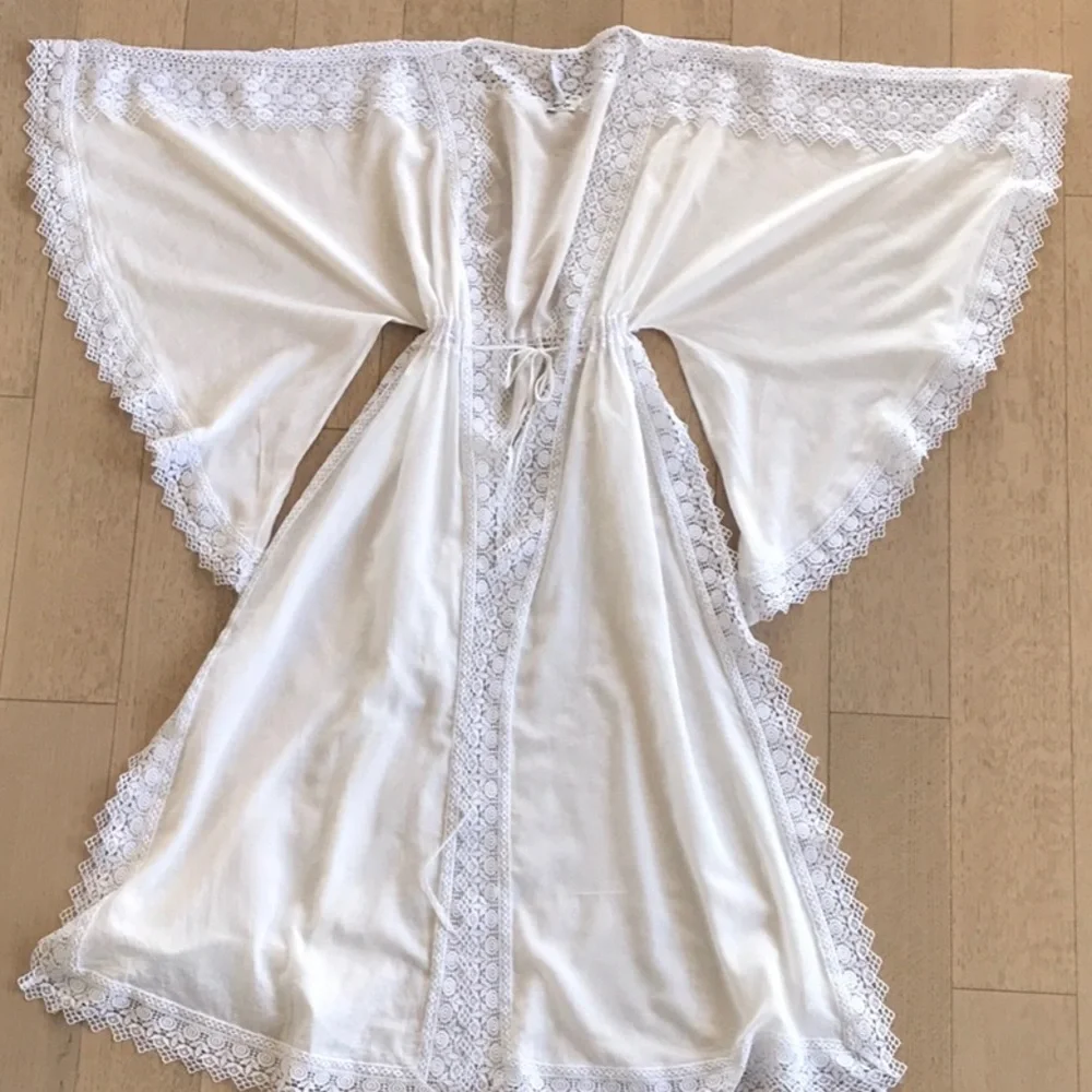 Charlotte Ruiz Angela Tie-Front Kaftan Dress